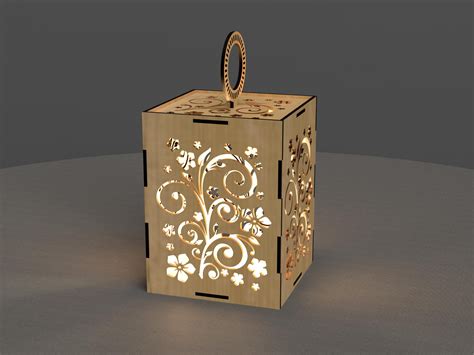 laser cut light box template